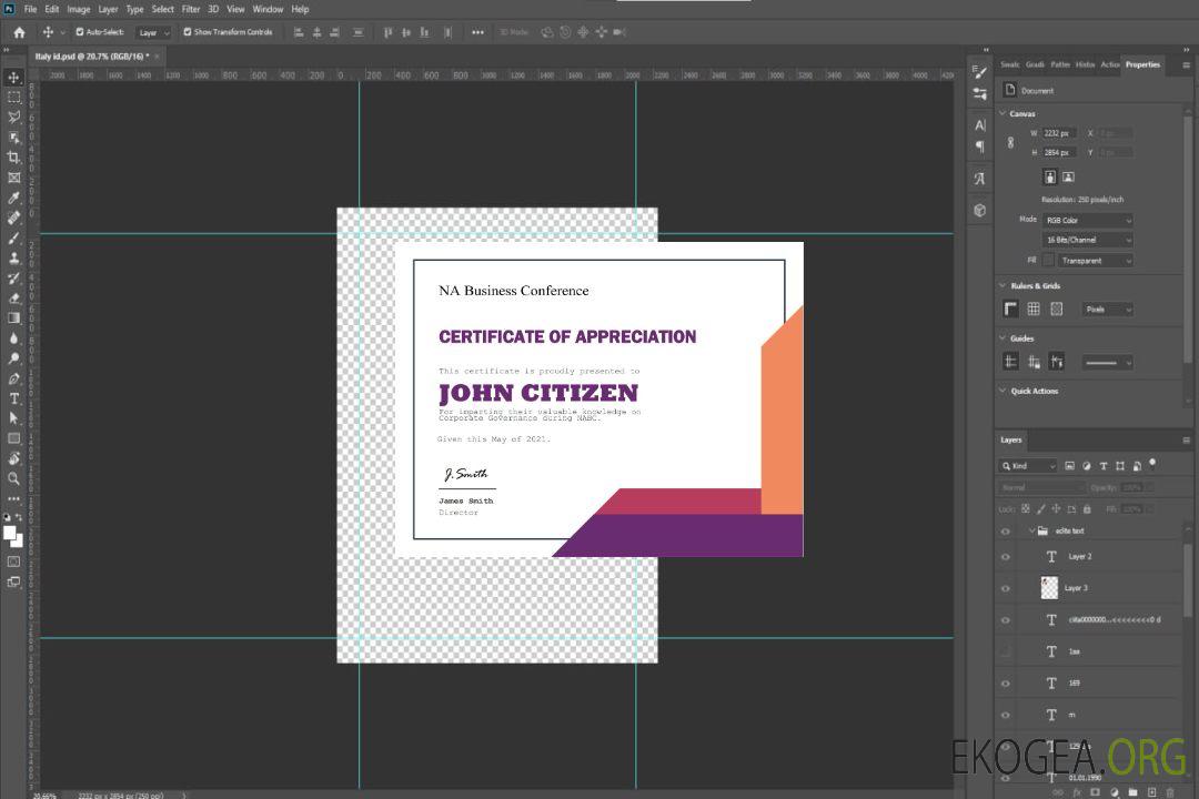 Certificat d'appréciation des États-Unis template
